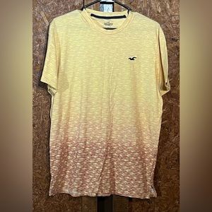 Men Hollister XLarge yellow orange shirt sleeve T-shirt